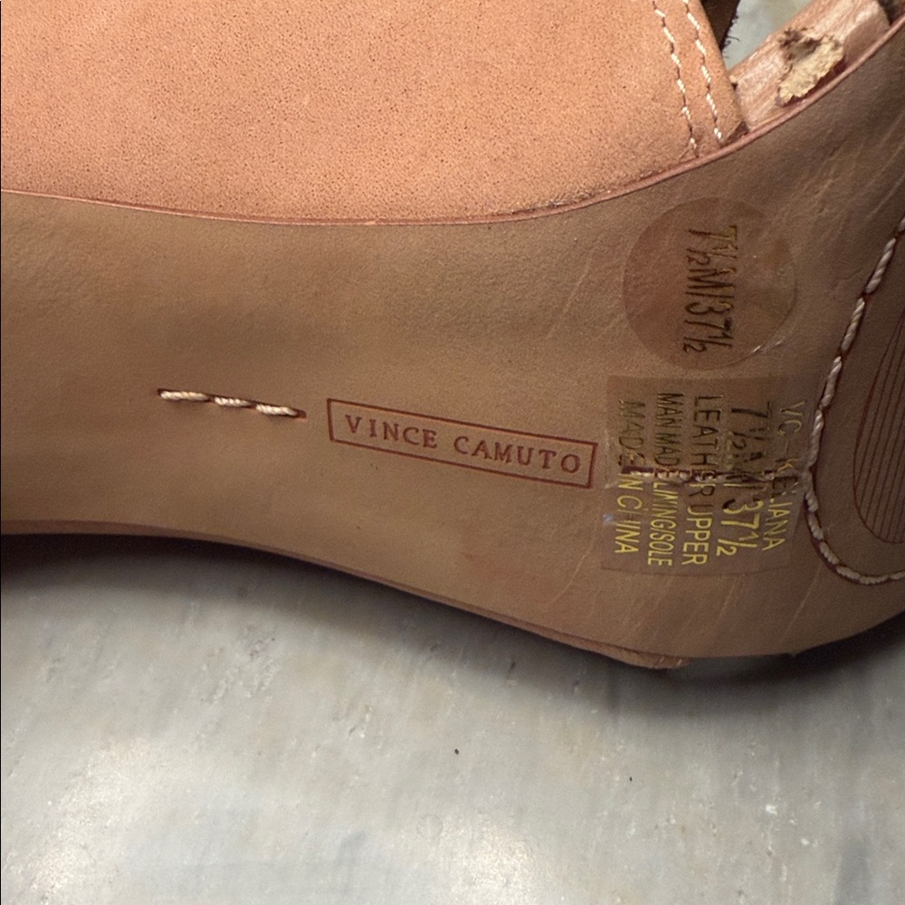 Vince Camuto Kellianna Tan Leather Gladiator Heels | Size 7.5 | NEW - Picture 2 of 8